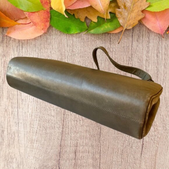 Vintage Handbag by A. Beauty Hong Kong Leather Top Handle Structured Hinged - Picture 9 of 12